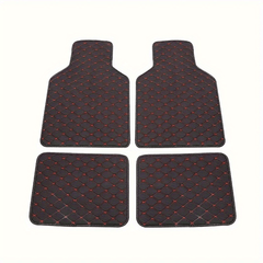 Waterproof Universal Car Floor Mats Front & Rear Set PU Leather Carpets