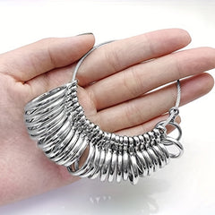 27pcs Stainless Steel Finger Sizer Measuring Ring Tool For Rings Size 1-13