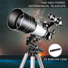 70mm High Power Telescope with Tripod Stand - Ideal for Stargazing Moon V