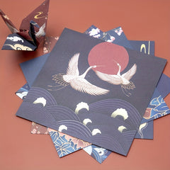 Square Origami Colored Paper Cardboard Stacking Materials 72pcs