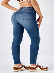 Women's Cut Out Skinny Denim Pants