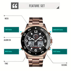 Dual Display Military Electronic Watch Outdoor Sports Waterproof
