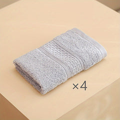 4pcs Square Towels Portable Pure Cotton Towels