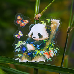 10 Sheets Sparkling Panda Sticker Pack Baby Series Light Journal Decoration