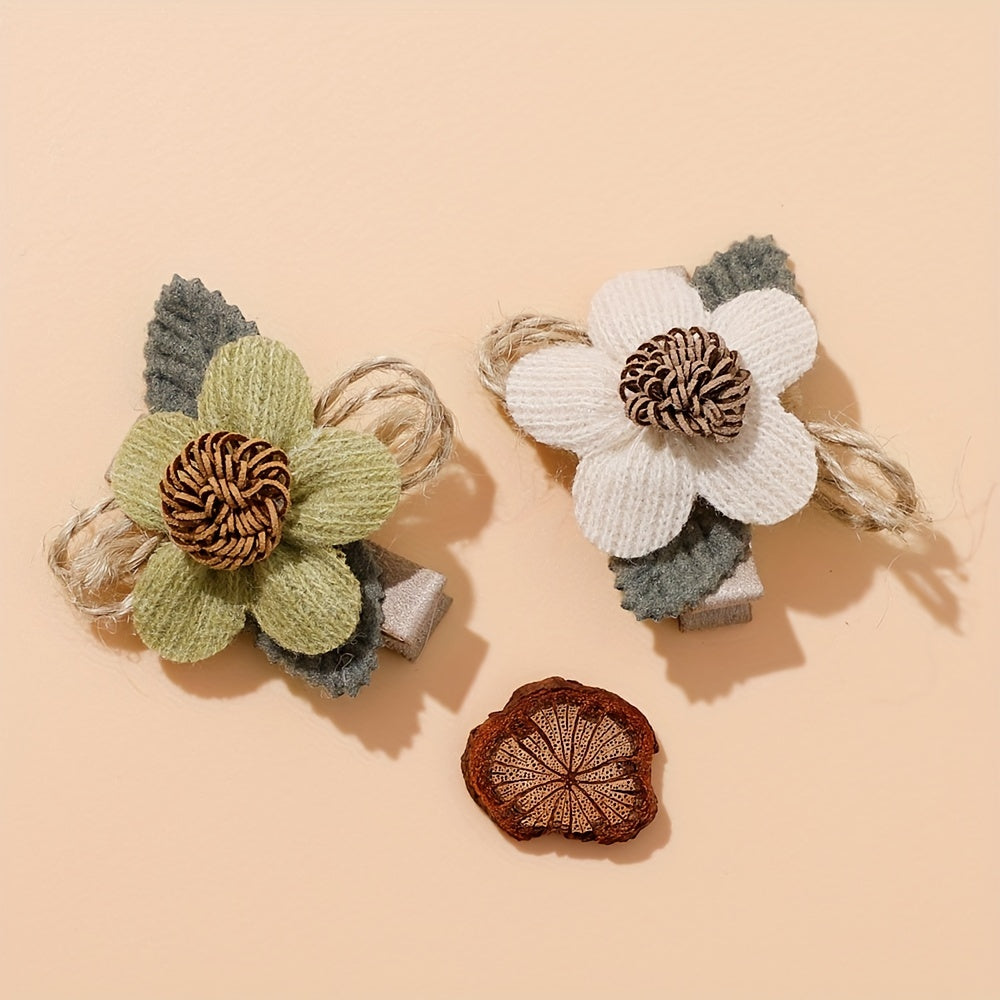 Baby Girls Flower Hair Clips Barrettes Headwear Kids Hair Accessories