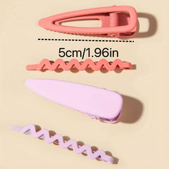 12pcs Cream Hair Clips Set for Baby Girls, Hollow Out Bangs Clip