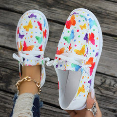 Women's Butterfly Graphic Slip-on Boat Shoes Lightweight Casual Flats