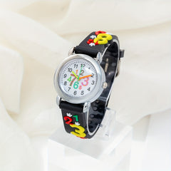 Kids Digital Quartz Watch - Cute Number Pointer Wristwatch