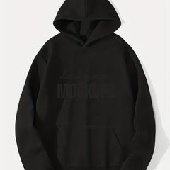 Letter Print Hoodie Men's Casual Graphic Pullover Hooded Sweatshirt