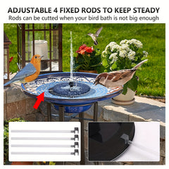 Solar Pond Fountain Pump 3.5W Bird Bath Water Fountain 6 Nozzles