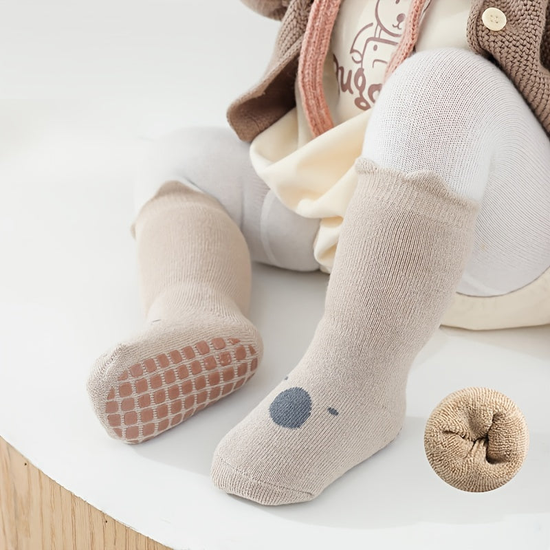 Kids Fleece Cartoon Stocking Anti Slip Floor Socks Winter Shoes