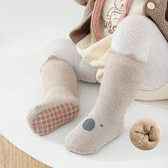 Kids Fleece Cartoon Stocking Anti Slip Floor Socks Winter Shoes