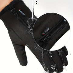 Winter Cycling Gloves Touch Screen Waterproof Plush Warmth