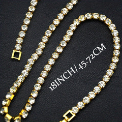 Hip Hop Full Rhinestone Pendant Clavicle Necklace Pendant High Sense Minimalist