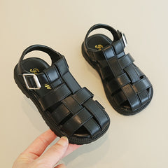 Boys Solid Sandals Lightweight Breathable Vacation Beach Shoes