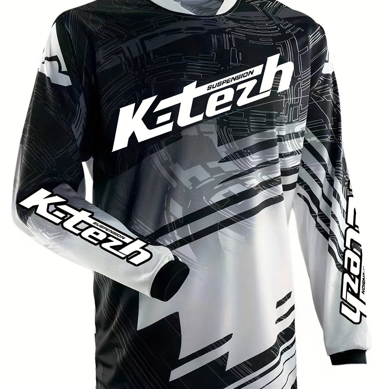 Men's Cycling Jersey Long Sleeves Moisture Wicking Shirt