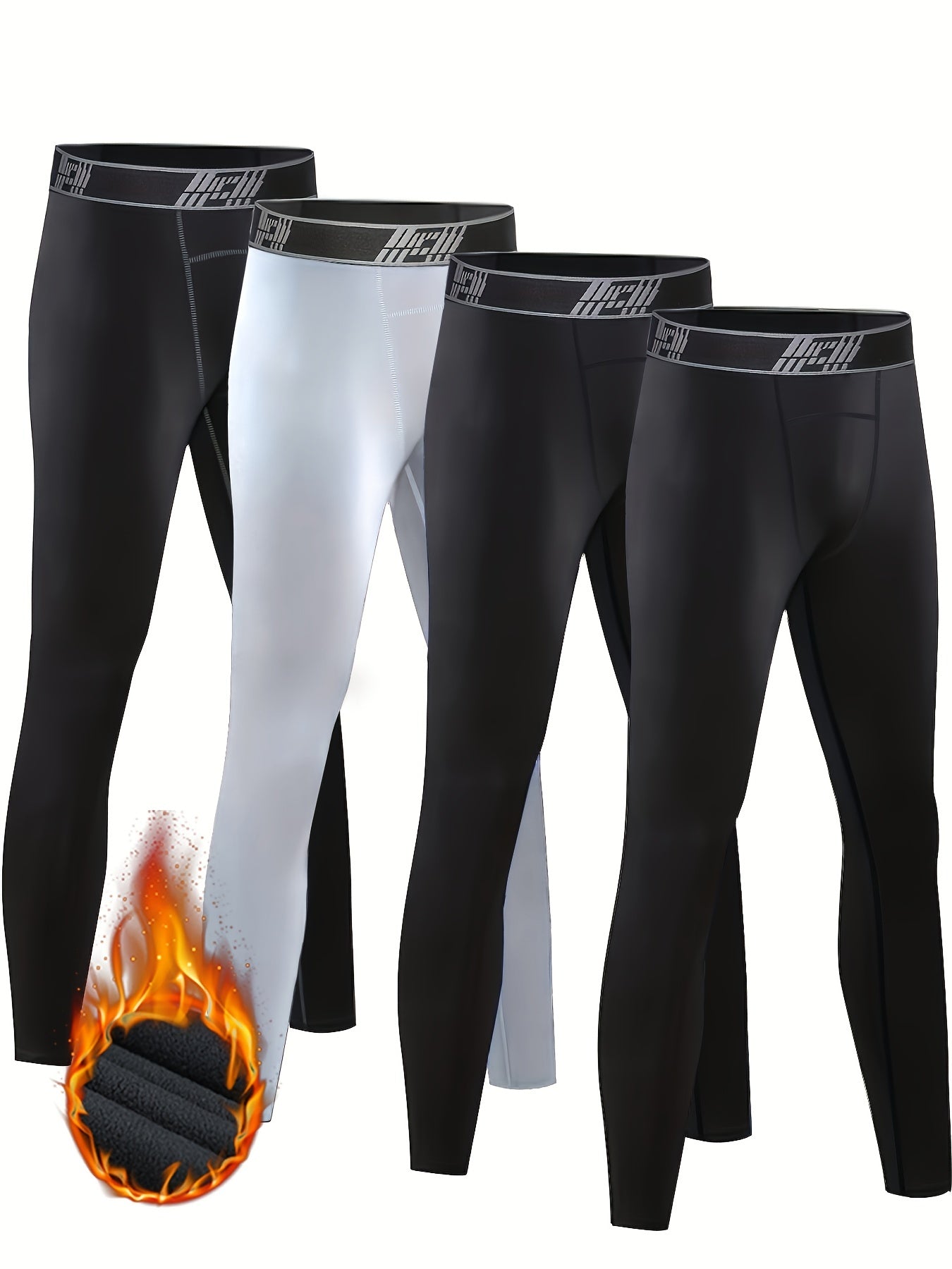 4pcs Youth Thermal Compression Pants Long Sleeve Base Layer Set
