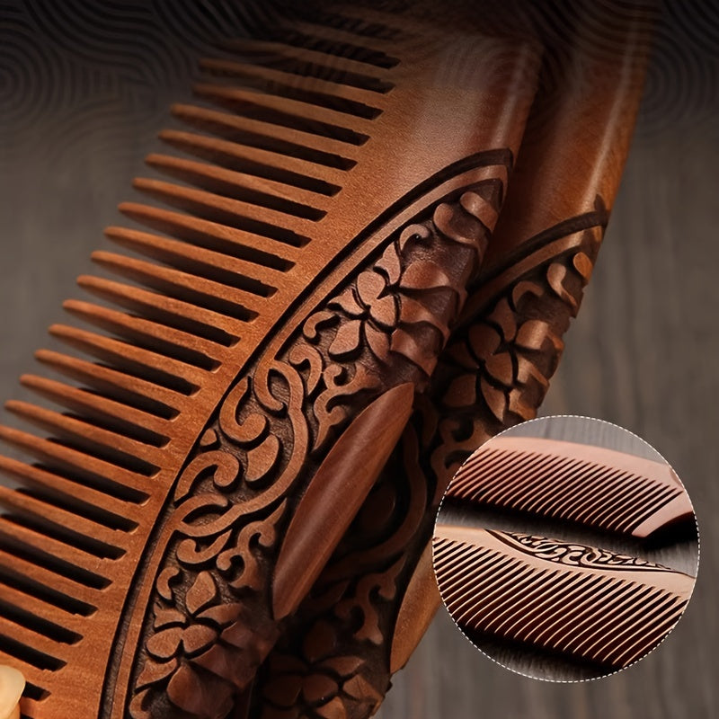 Peach Wood Comb Hair Care Anti Static Comb
