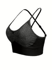 Criss Cross Back Sports Bra Breathable Fitness Workout Bra Women's Lingerie