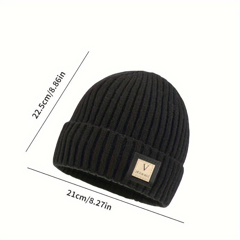 Men's Winter Hat Coldproof Ear Protection Knitted Velvet Thickened Warm Beanie