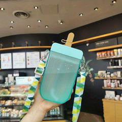 Kids' Ice Cream Water Bottle w/ Strap - Leak Proof
