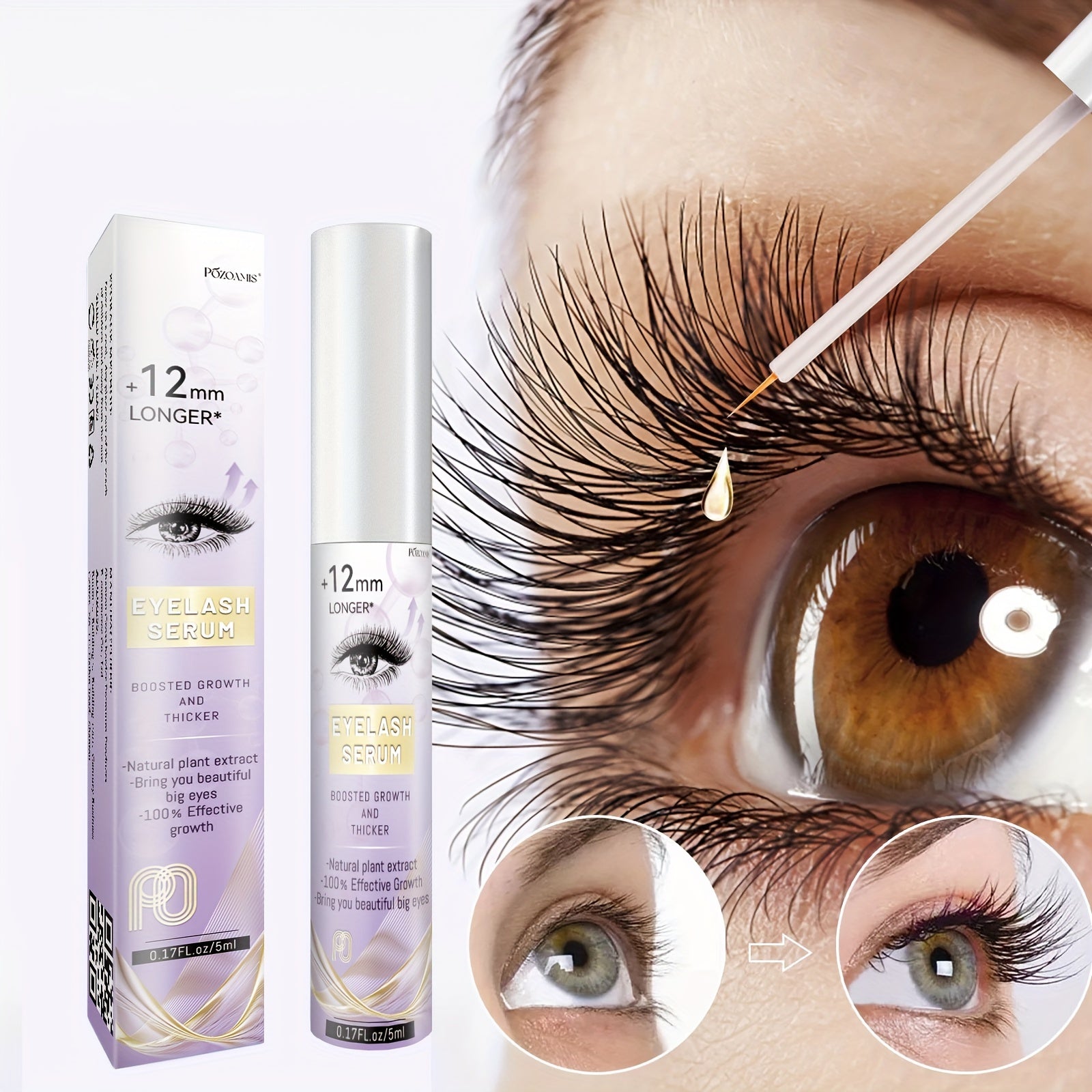 Eyelash Enhancer Serum for Longer Fuller Thicker Eyelashes