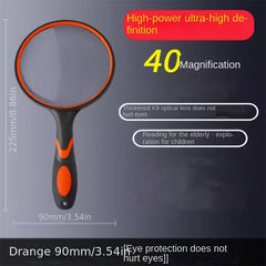 High Power Handheld Magnifying Glass for Children Students Elderly Reading