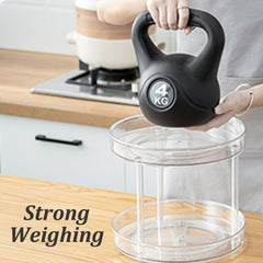 Clear Rotating Turntable Organizer Multifunctional Spice Rack