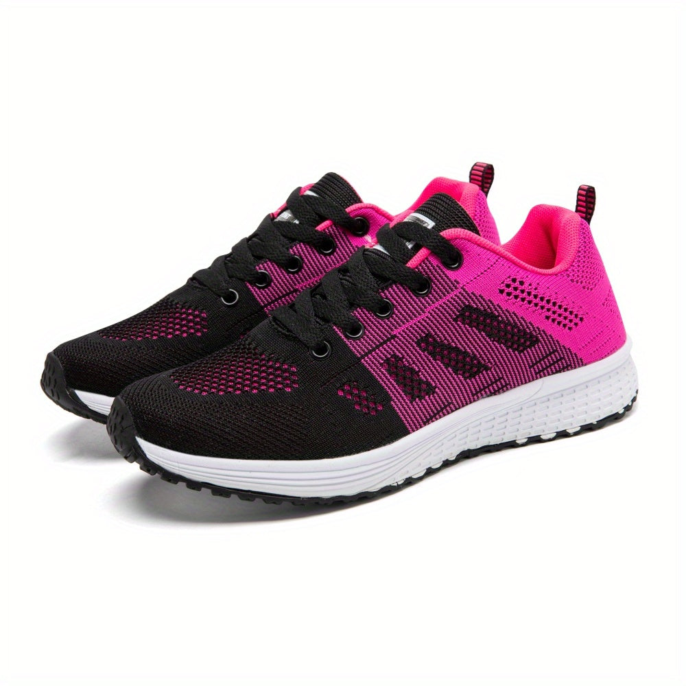 Women's Lightweight Breathable Running Shoes Lace Up Low Top Sneakers