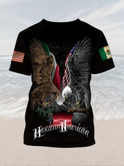 Eagles Print Men's Graphic T-shirt Casual Comfy Tees For Summer