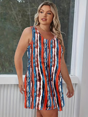 Stripe Print Tank Sleep Dress