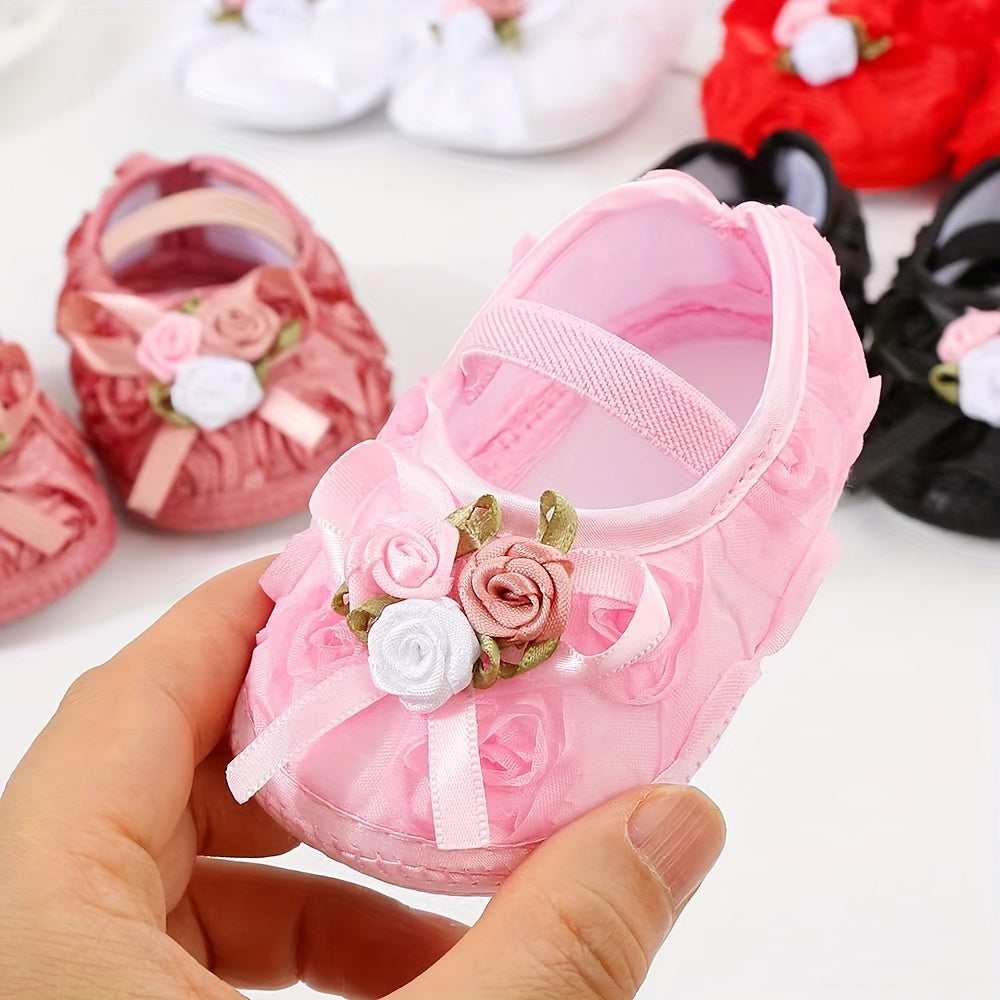 JIAGEYA Flower Ballet Shoes Baby Girls Lightweight Soft Sole