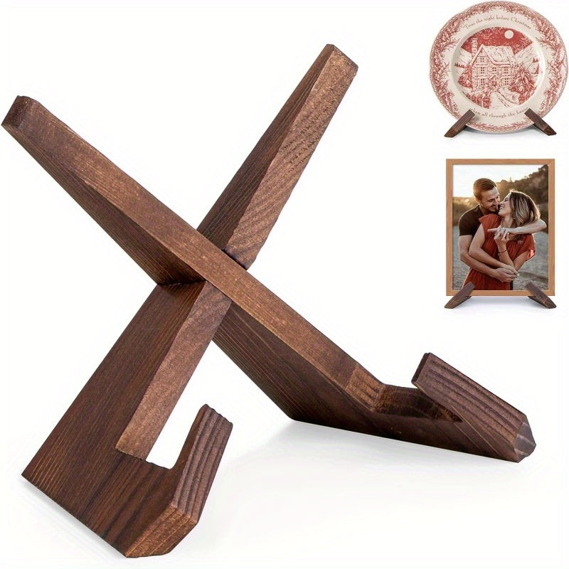 Farmhouse Style Solid Wood Stand for Cookbooks Records Books