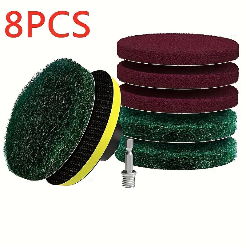 8pcs Drill Power Brush Tile Scrubber Cleaning Kit