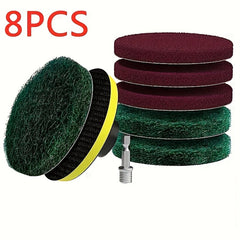 8pcs Drill Power Brush Tile Scrubber Cleaning Kit
