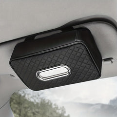 Leather Car Visor Tissue Holder Auto Napkin Case with Strap