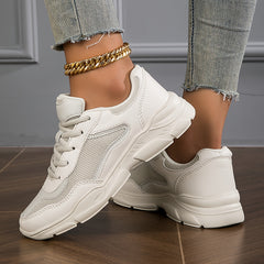Women's Mesh Breathable Lace Up Sneakers