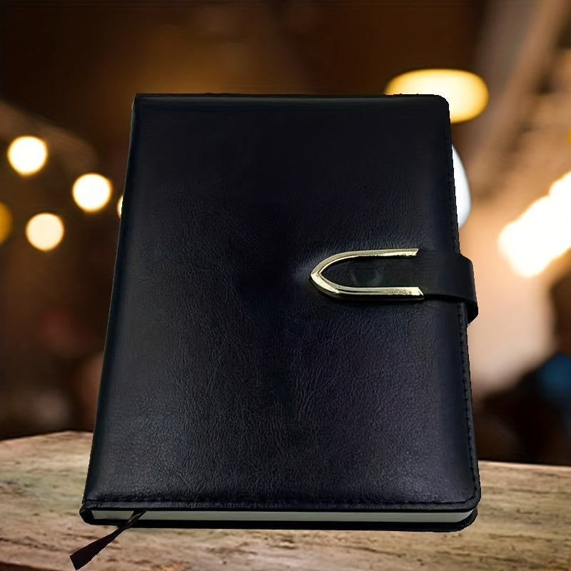 A5 Business Notebook With Notepad & Leather Face