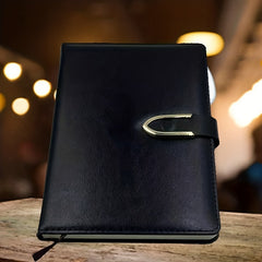 A5 Business Notebook With Notepad & Leather Face