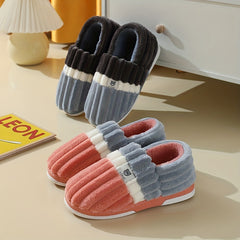 Men's Fleece Heel Wrapped Slippers, Assorted Colors