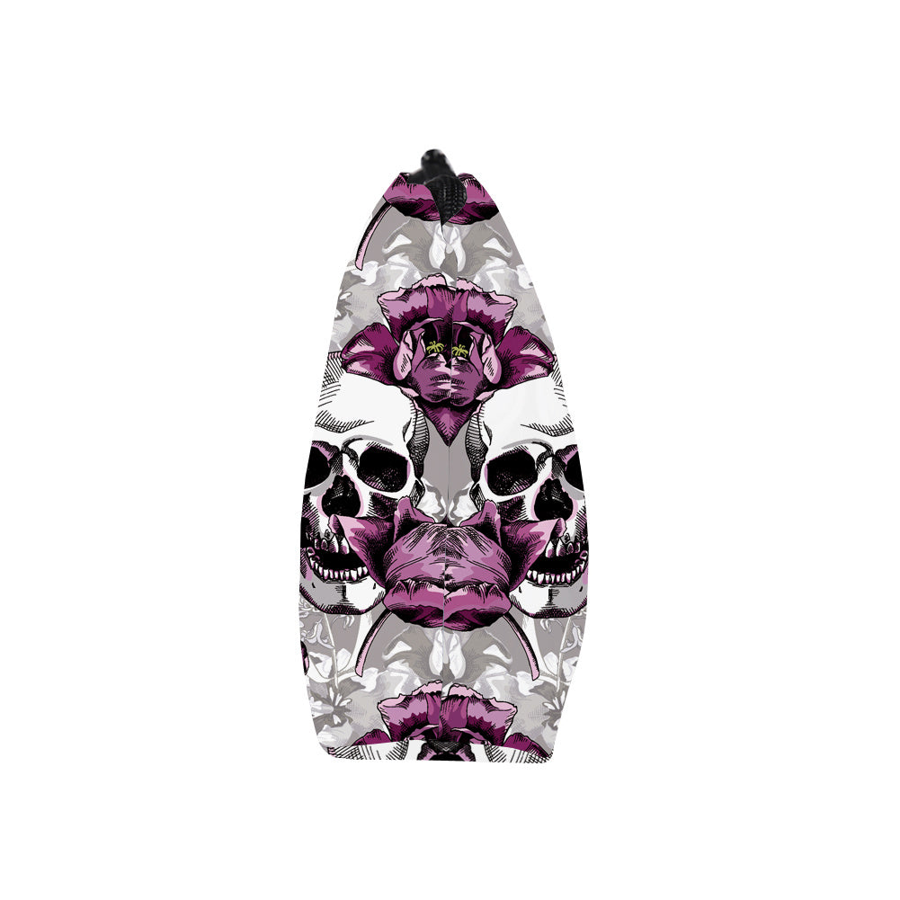 Purple Floral Gothic Makeup Bag and Skull Mini Bag