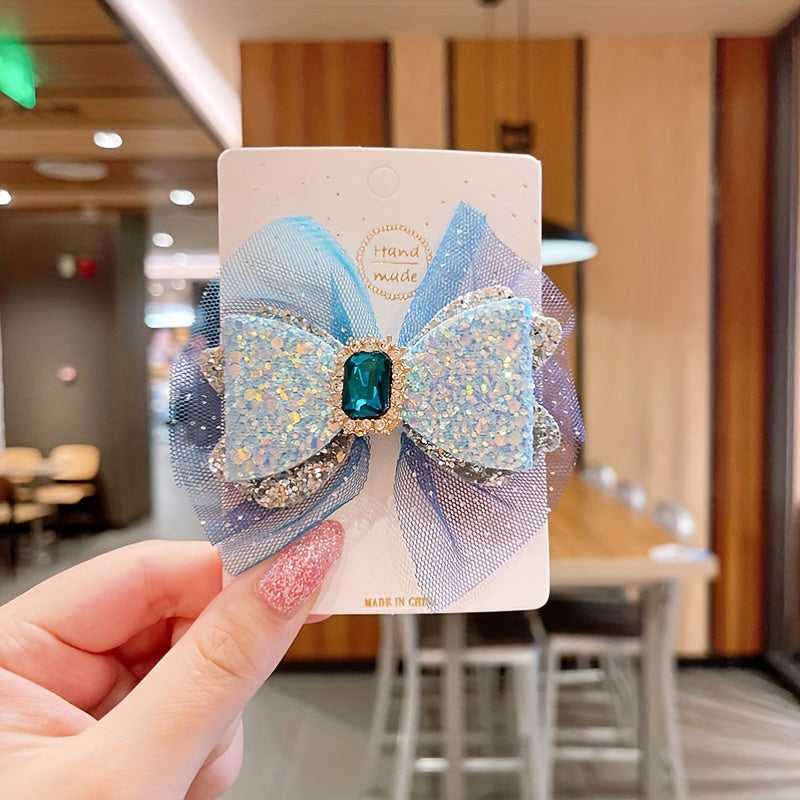 Princess Hairpin Girls Bow Snowflake Headdress Sweet Hair Clip