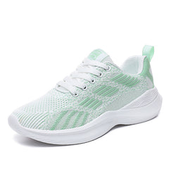 Women's Breathable Knitted Low Top Sneakers Lightweight Soft Sole Running Shoes