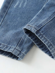 Boys Stylish Denim Pants Casual Washed Non Stretch Jeans