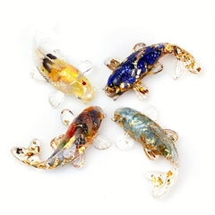 Crystal Gravel Drop Glue Fish Shape Small Ornaments Gift Fish Tank Aqu