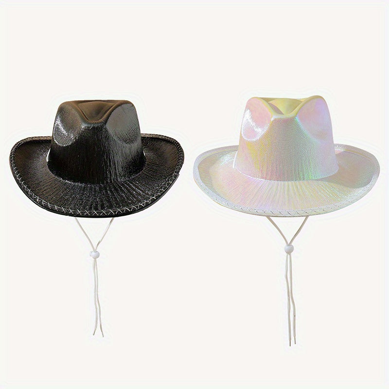 Y2K Laser Cowboy Hat Set With Lights