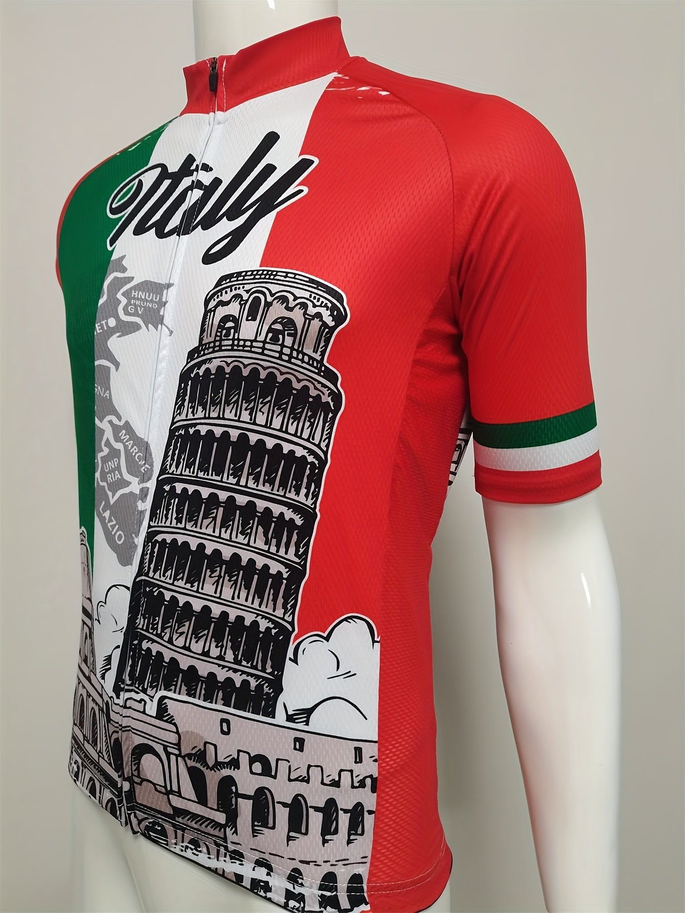 Italia Men's Cycling Jersey - Quick Dry Short Sleeve Shirt