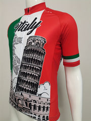Italia Men's Cycling Jersey - Quick Dry Short Sleeve Shirt