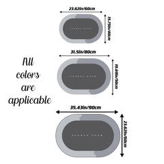 Ultra Soft Diatom Mud Mat, Water Absorbent Bath Rug, Non Slip Shower Carpet