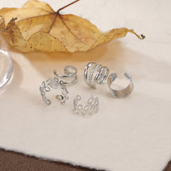 5pcs Leaf Shaped Ear Clip Fine Jewelry